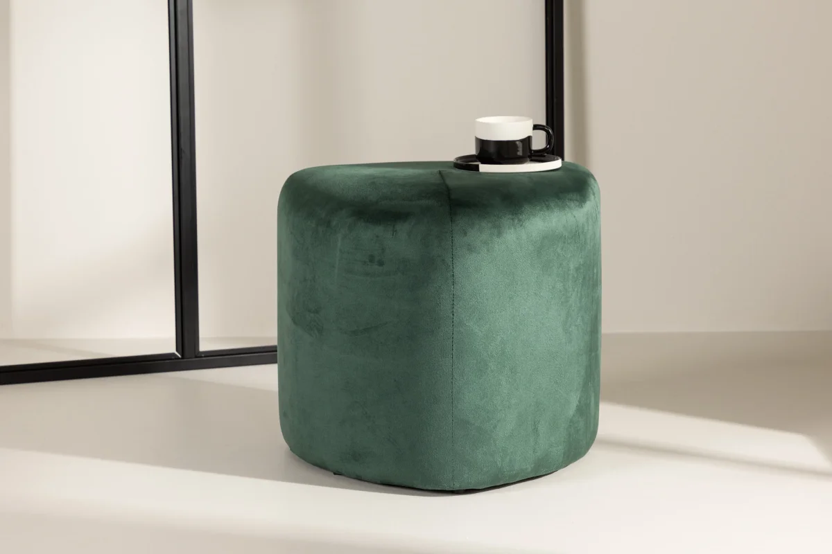 Volda Poef - Groen velours - Afbeelding 3