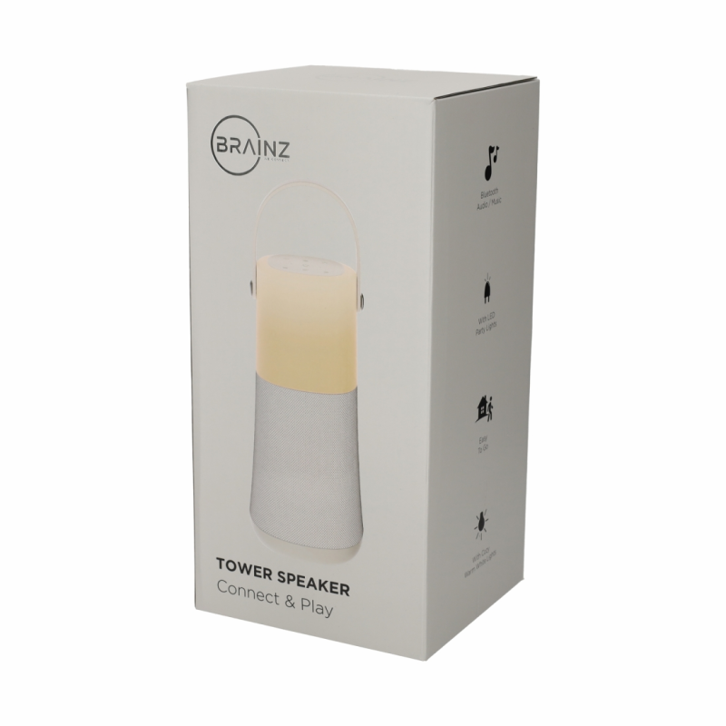 BRAINZ Tower Speaker Taupe - Afbeelding 4