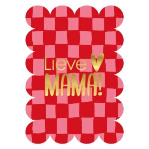 Wenskaart – Lieve mama + hart