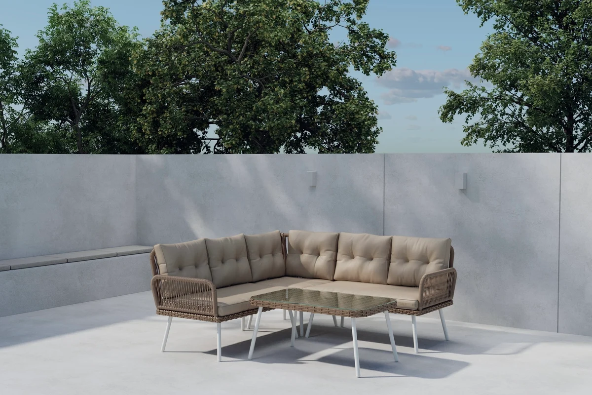 Osdal loungeset - Beige - Afbeelding 3
