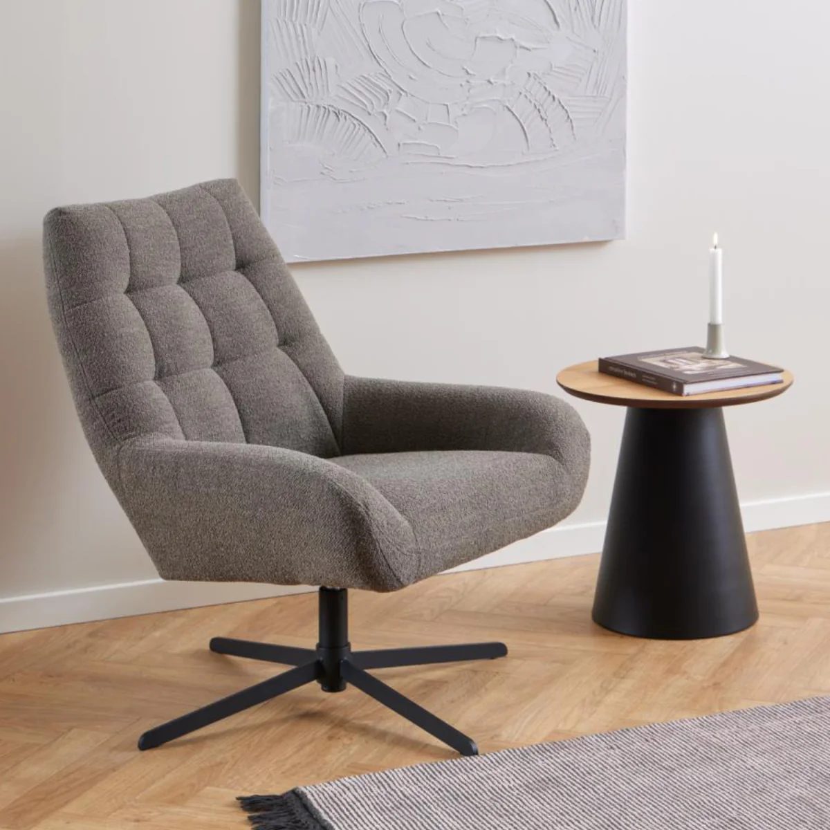 Brylle Fauteuil - Taupe Bouclé - Afbeelding 3