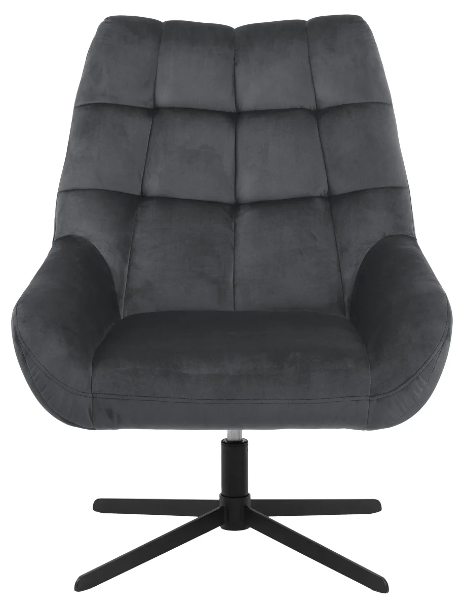 Brylle Fauteuil Fluweel - Donkergrijs - Afbeelding 4