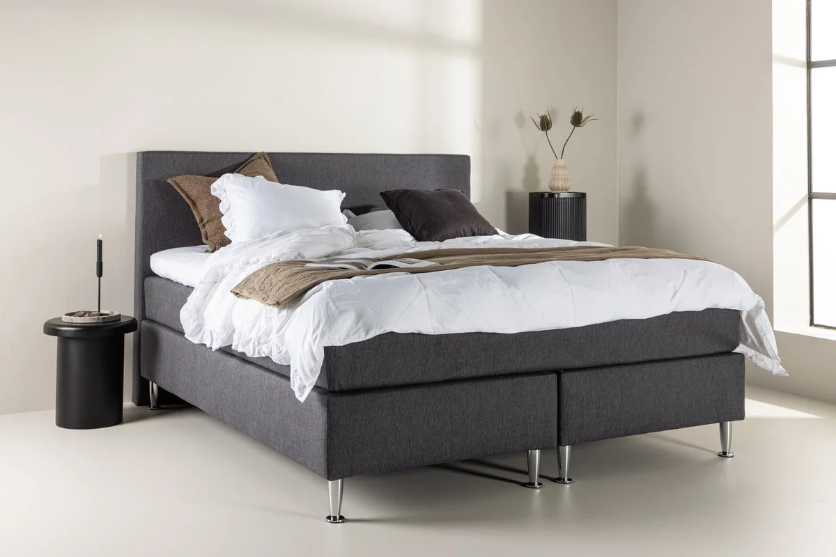 Kadina Tweepersoonsbed - 200 x 180 cm - Donkergrijs - Afbeelding 3