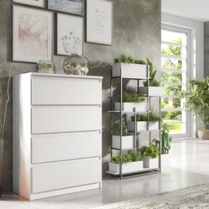Ladekast Ribera | Wit Mat | 70 cm | 4 lades | Commode | Levertijd: 4-7 werkdagen