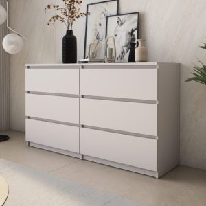 Ladekast Stamford | Beige | 138 cm | 6 lades | Commode | Levertijd: 4-7 werkdagen