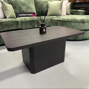 Luxe Black Oak Salontafel 90x55cm Zwart – NIEUW