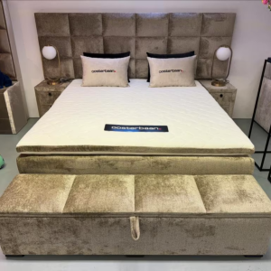 Luxe Velvet Teddy Boxspring Levi 180x200cm NIEUW