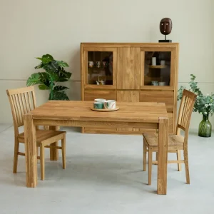 Uitschuifbare eettafel van massief eikenhout Mauritz 1 | NordicStory