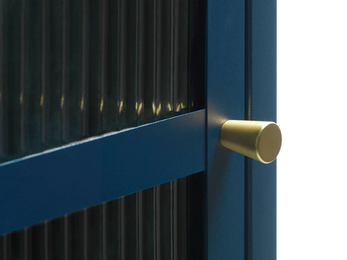 Omeo Vitrinekast - 160 x 58 cm - Blauw - Afbeelding 6