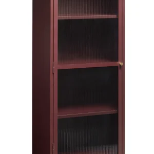 Omeo Vitrinekast - 160 x 58 cm - Bordeauxrood