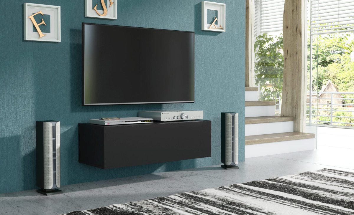 Tv Meubel Tunis | Zwart mat | 100cm | Levertijd: 4-7 werkdagen
