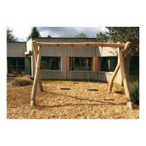 Robinia Hout Speeltoestel Dubbele Schommel