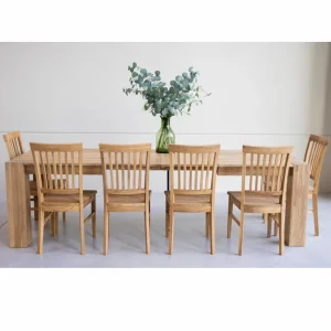 Set massief houten tafel Ontario en 6 stoelen Provance | NordicStory