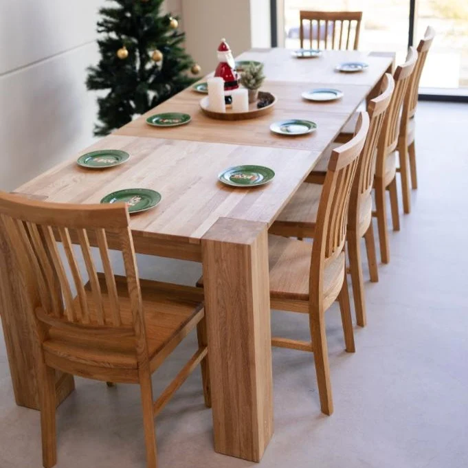 Set massief houten tafel Ontario en 6 stoelen Provance | NordicStory - Afbeelding 3