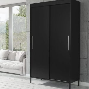 Kledingkast Baltic | Zwart mat | 120 cm | Levertijd: 4-7 werkdagen
