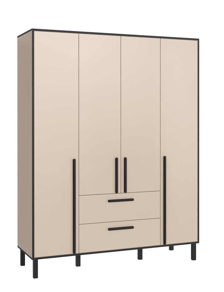 Kledingkast Alvin 4 | Beige | 160 cm | Levertijd: 4-7 werkdagen - Afbeelding 4