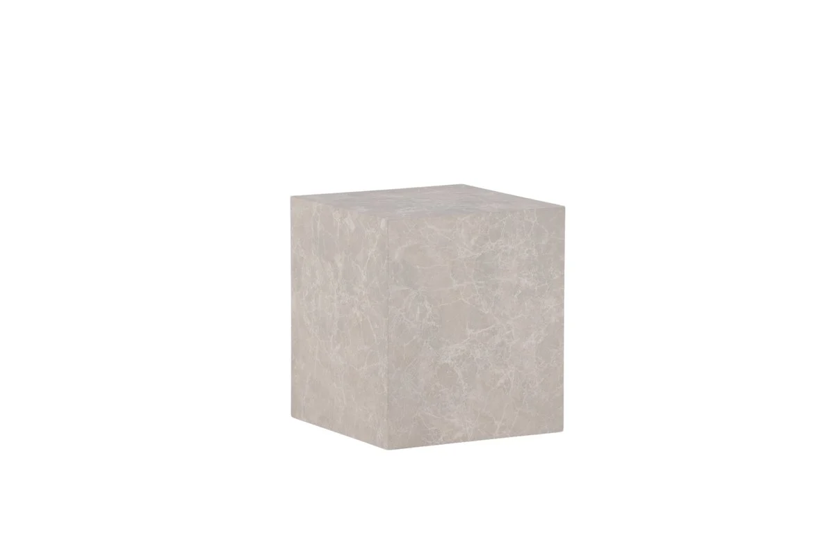 Tusani Salontafel - 40 x 40 cm - Beige Marmerlook