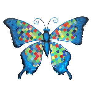 Vlinder | metaal & glas | oriental | L | 23x32cm