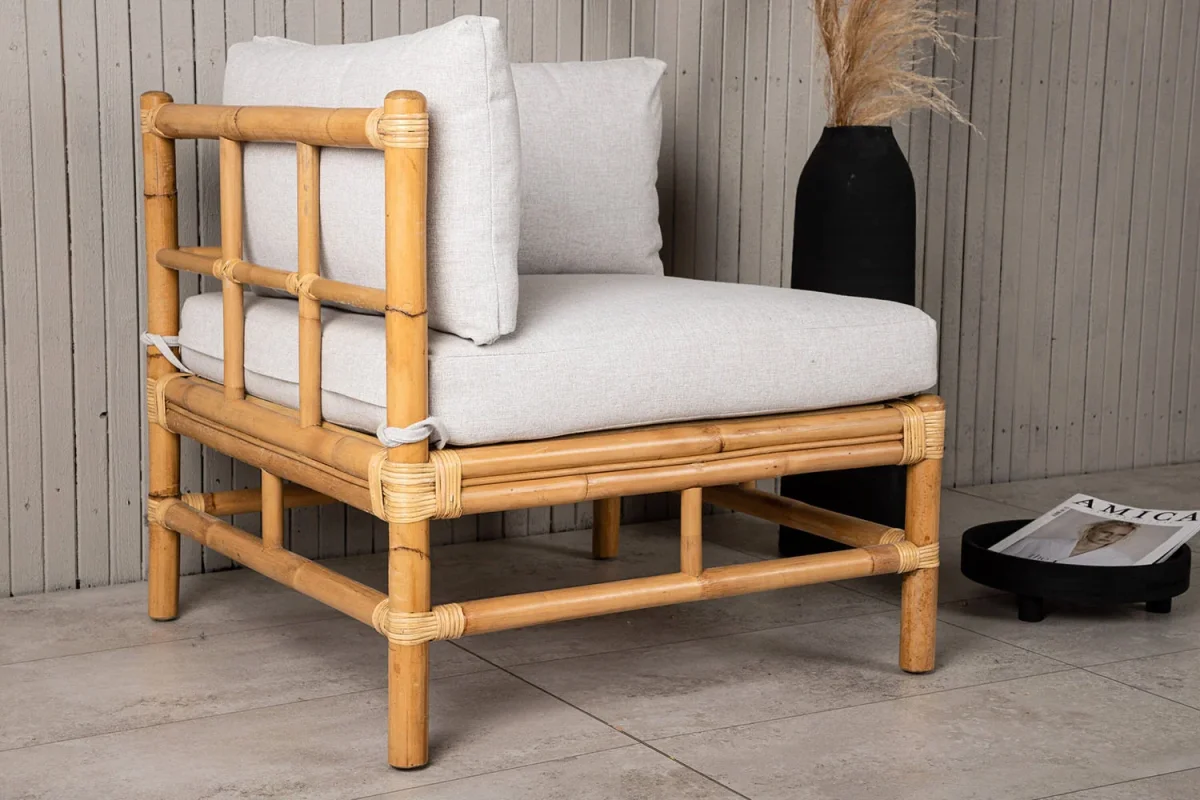 Hydra Loungeset Hoekelement - Naturel Bamboe - Afbeelding 3