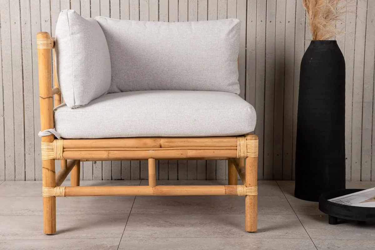 Hydra Loungeset Hoekelement - Naturel Bamboe - Afbeelding 4