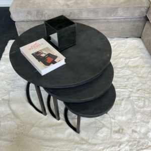 Luxe Salontafelset 3-delig Zwart – NIEUW