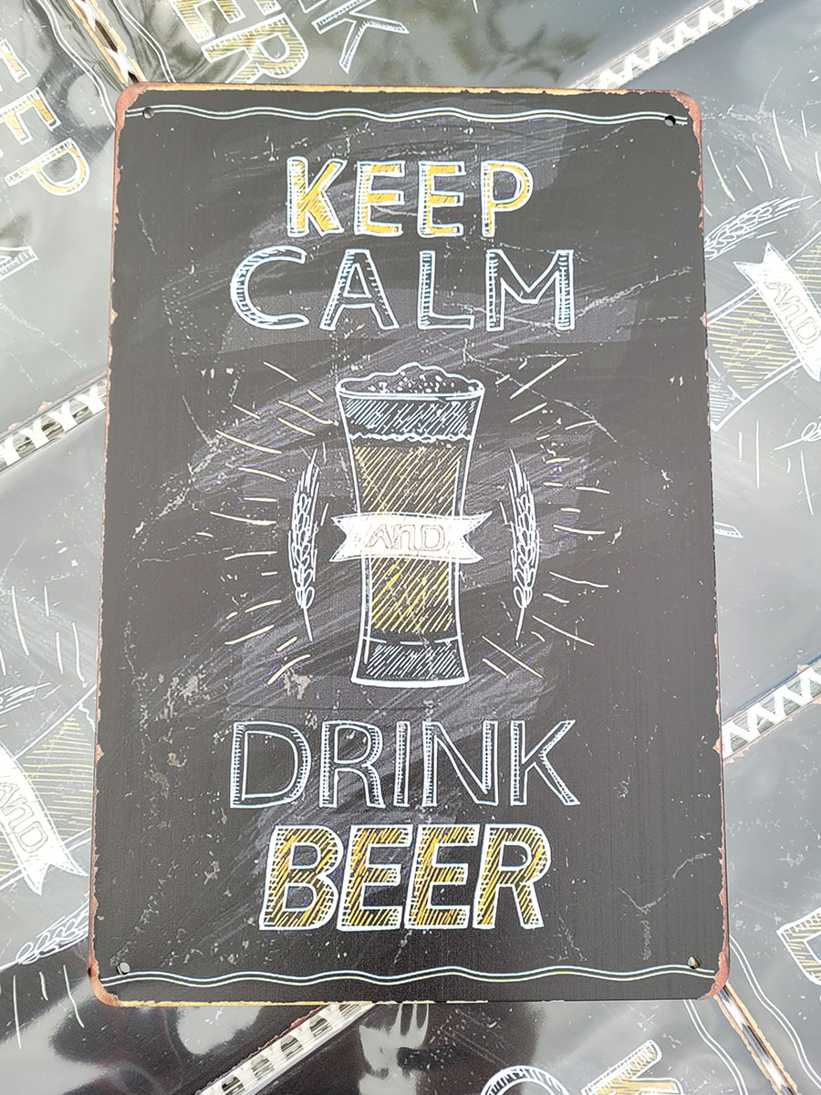 Keep kalm | Drink beer |metalen wandborden | 20×30