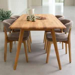 Rechthoekige eettafel van massief eikenhout Geneva | NordicStory
