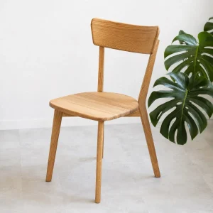 Set van 2 of 4 massief eiken eetkamerstoelen Diana | NordicStory