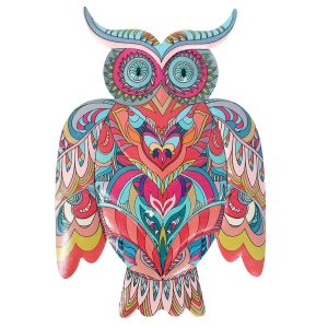 Uil | metaal | paisley-rz | L | 21x31cm