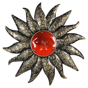 Zon | barok | metaal & glas | XXL | 52x52cm